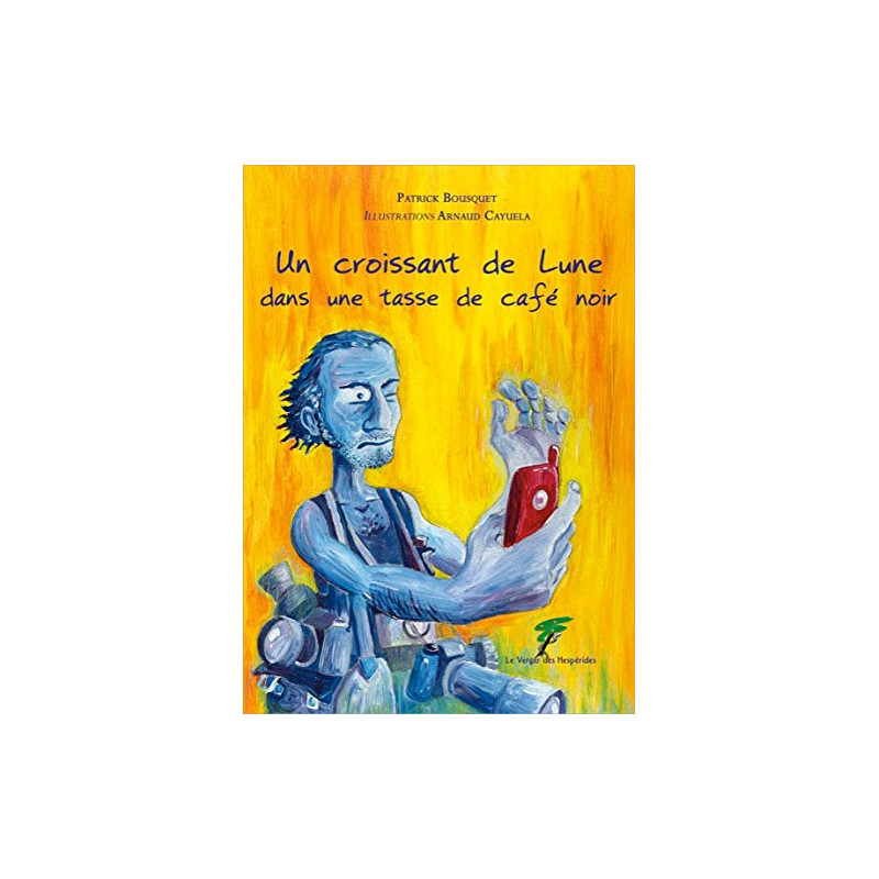 Un croissant de lune dans un bol de café noir Un croissant de lune dans un bol de café noir