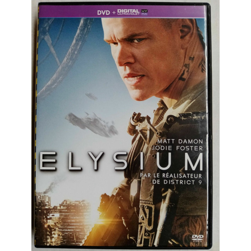 Elysium Matt Damon Jodie Foster DVD Digital Ultraviolet