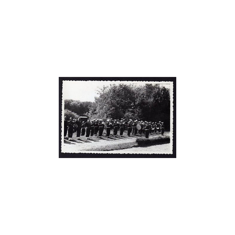 Ancienne Photo cérémonie militaire à identifier Seppois ??? Alsace...