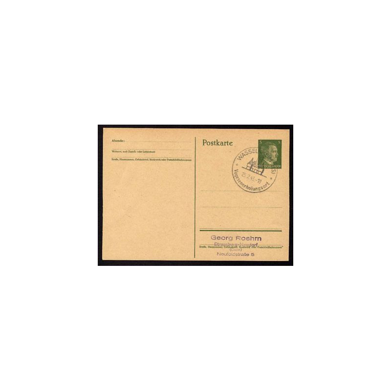 Ganzsache WASSELNHEIM Cachet Spécial 250243 WW2