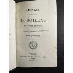Oeuvres complètes de Boileau Nouvelle édition Tome Quatrième