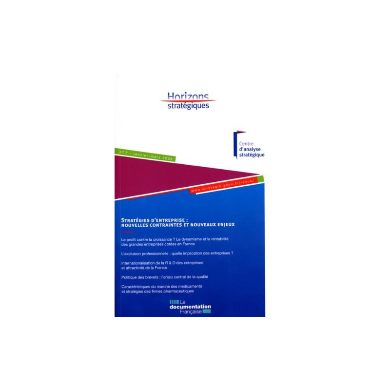 Strategies d'Entreprise : Nouvelles Contraintes et Nouveaux Enjeux Strategies d'Entreprise : Nouvelles Contraintes et Nouveaux Enjeux