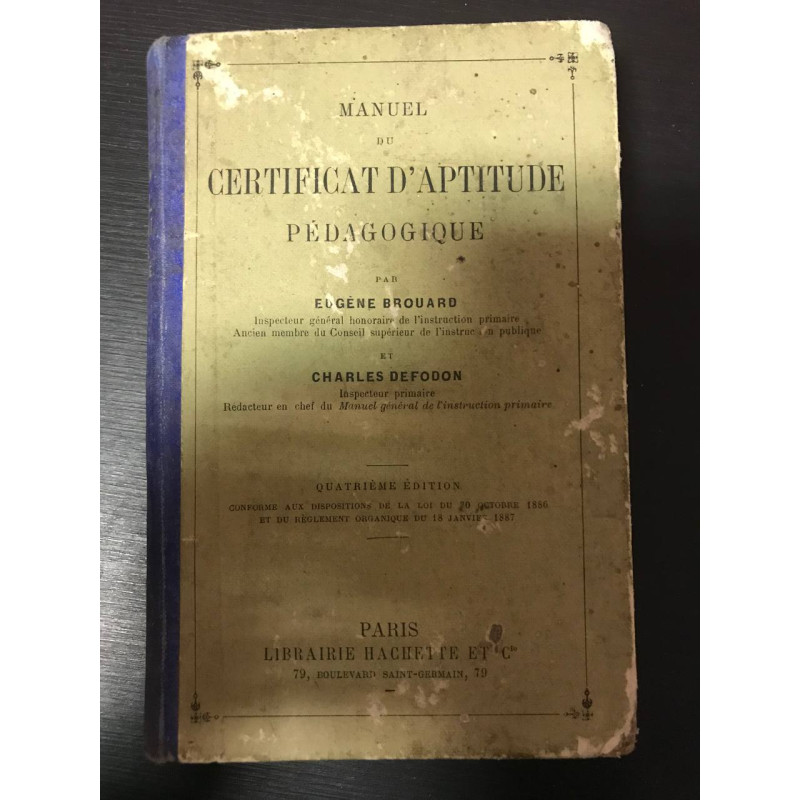 Manuel du certificat d'aptitude pedagogique