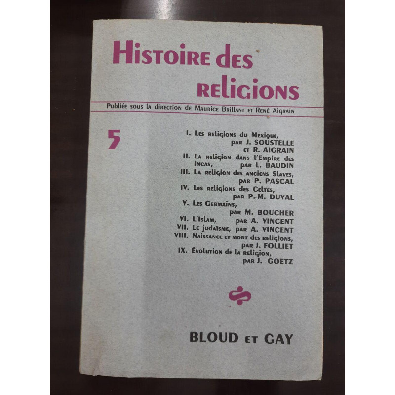 Histoire des religions 5