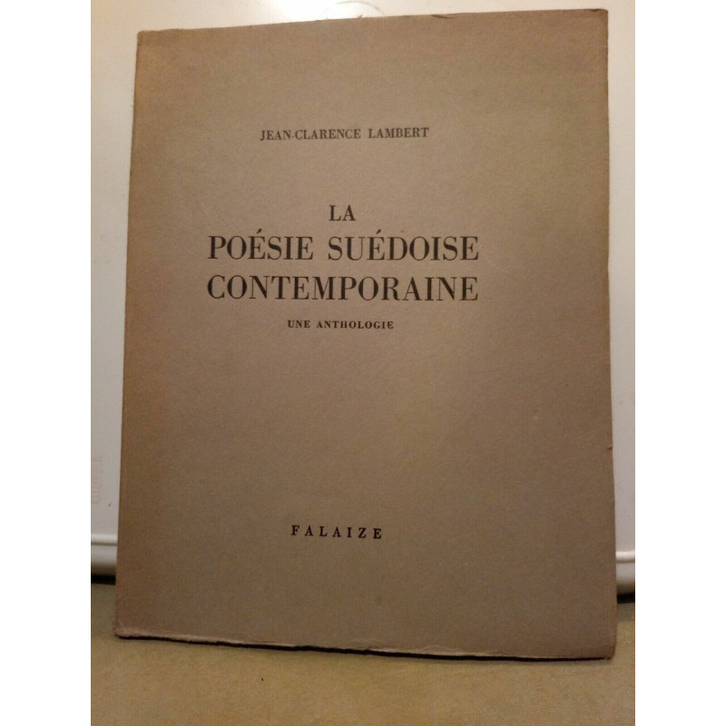 jean clarence Lambert La Poésie Suédoise de Lambert falaize