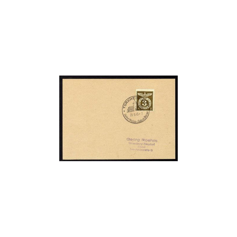 Allemagne n 762 Yv. cachet WW2 TÜRKHEIM Mi. 830