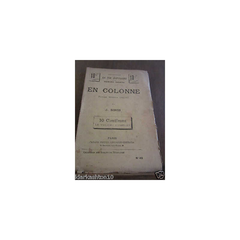 En colonne roman militaire par J. Simon Bibliothèque de la vie...