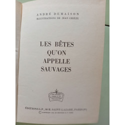 Les bêtes qu'on appelle sauvages