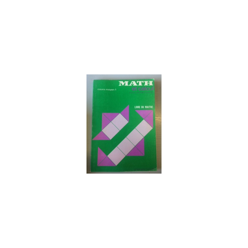 Maths et calcul CM1 maître