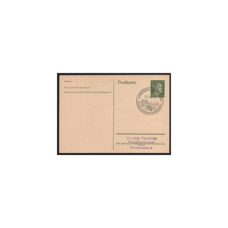 Ganzsache ANNABERG Cachet Occupation 250243 WW2
