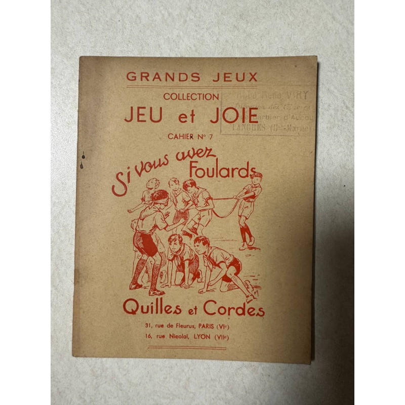 Jeu et joie cahier n°7