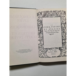 Oeuvres complètes: le cinquième livre -chroniques -lettres et...