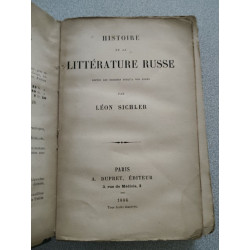 Histoire De La Litterature Russe