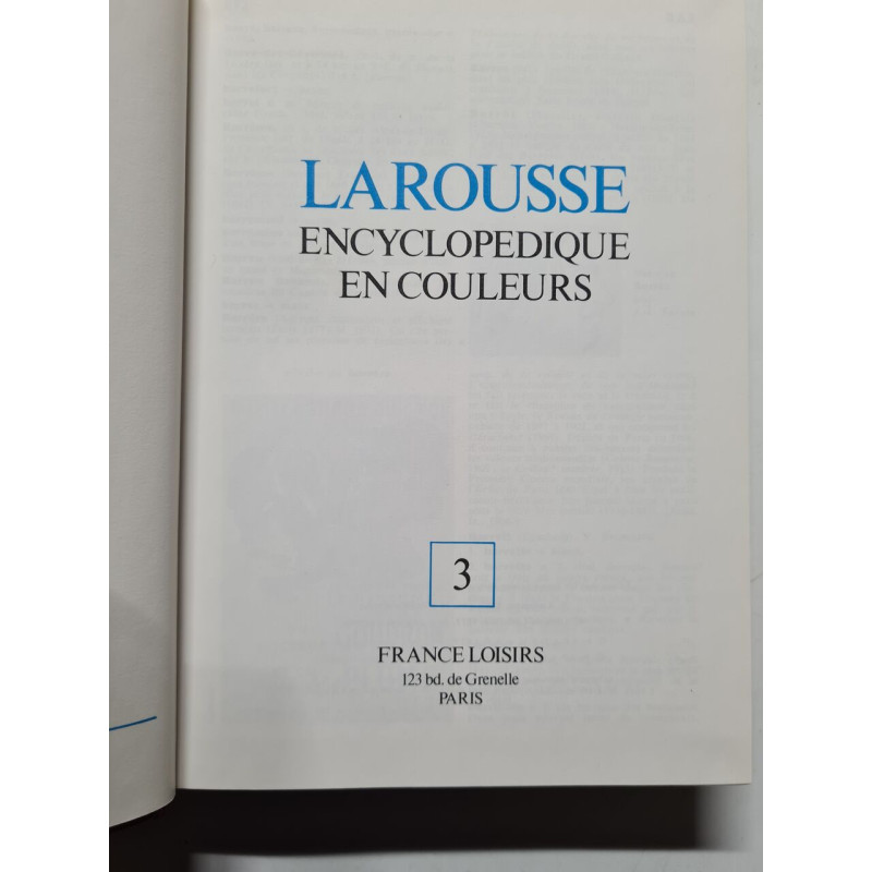 LAROUSSE ENCyclopedique En COULEURS tome 3