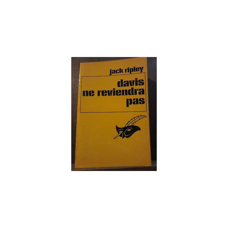 Jack Ripley David ne reviendra pas Le Masque N1257 Champs-Elysées