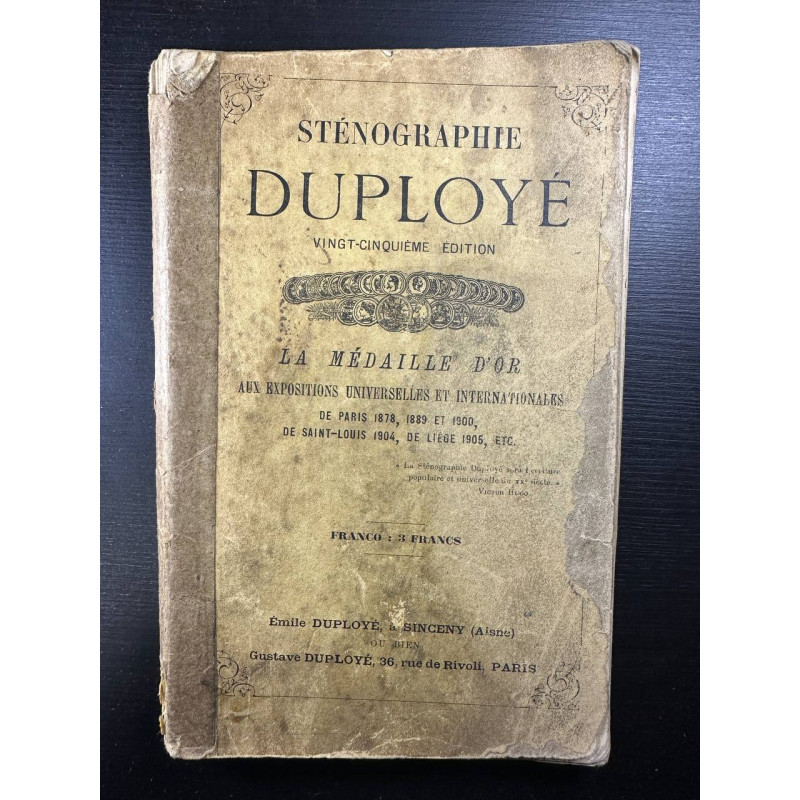 Sténographie Duploye vingt-cinquieme edition