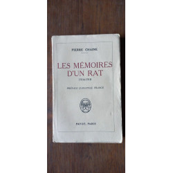 Pierre Chaine Les Mémoires D'Un Rat 1914 1918 1930