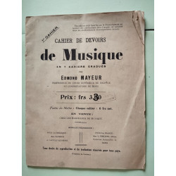 Cahier de devoirs de musique