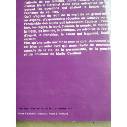 Marie Cardinal Autrement dit