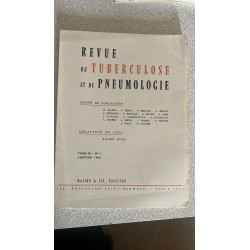 Revue de Tuberculose et de Pneumologie - Tome 30 - N° 1 - Janvier 1966