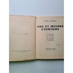 Vies et œuvres d'écrivains