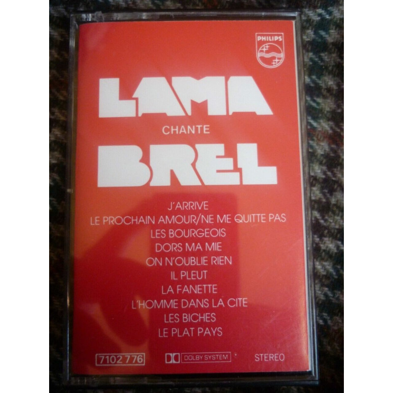 Serge Lama chante brel Cassette Audio-K7 7102 776