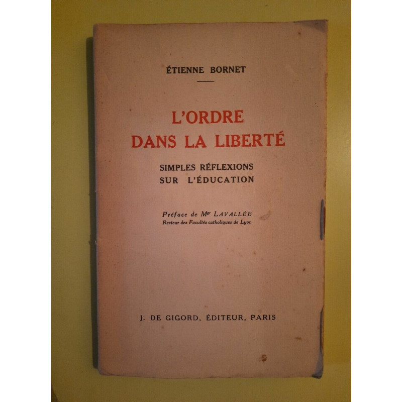 L'Ordre dans la Liberté j de gigord