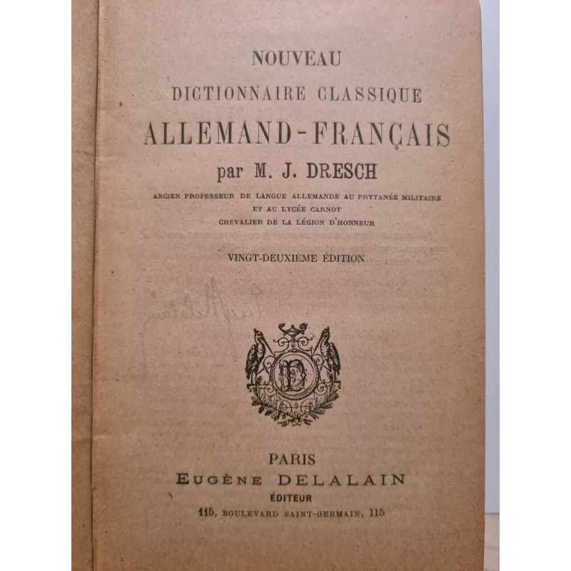Nouveau dictionnaire classique allemand-français