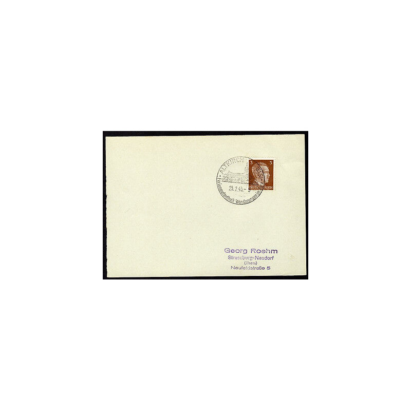 Allemagne n 706 Yv. cachet WW2 ALTKIRCH Timbre Allemand Hitler Mi...