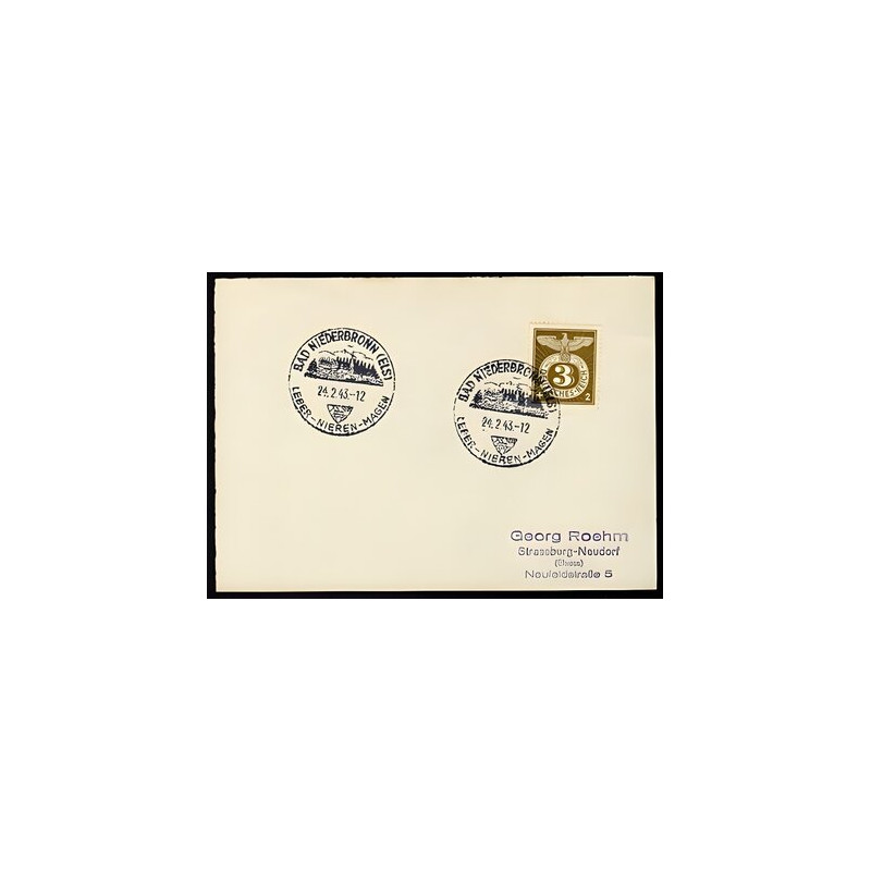 Allemagne n 762 Yv. cachet BAD NIEDERBRONN Mi. 830