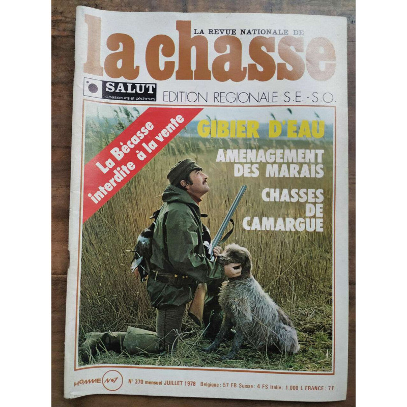 La revue nationale de La Chasse n370 Juillet 1978