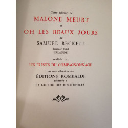 Malone meurt I oh les beaux jours