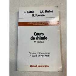 Cours De Chimie. Mathematiques Speciales Programmme 1991