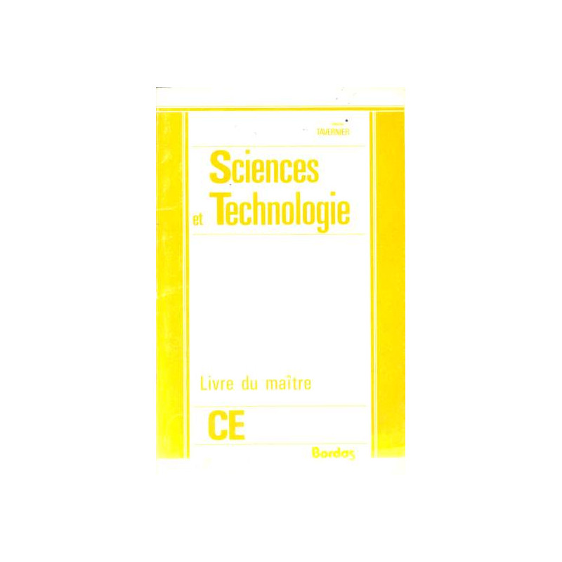 Sciences et technologie CE (livre du maitre)