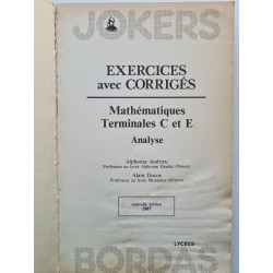 Joker maths term c analyse ae 1 092193 (Jokers Lycées)