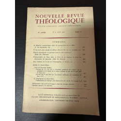 Nouvelle revue théologique 87e année n°6 tome 77