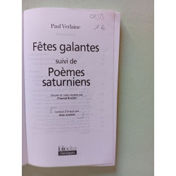 Les fêtes galantes/Poèmes saturniens