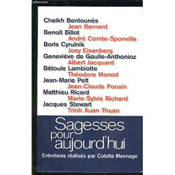 Sagesses pour aujourd'hui