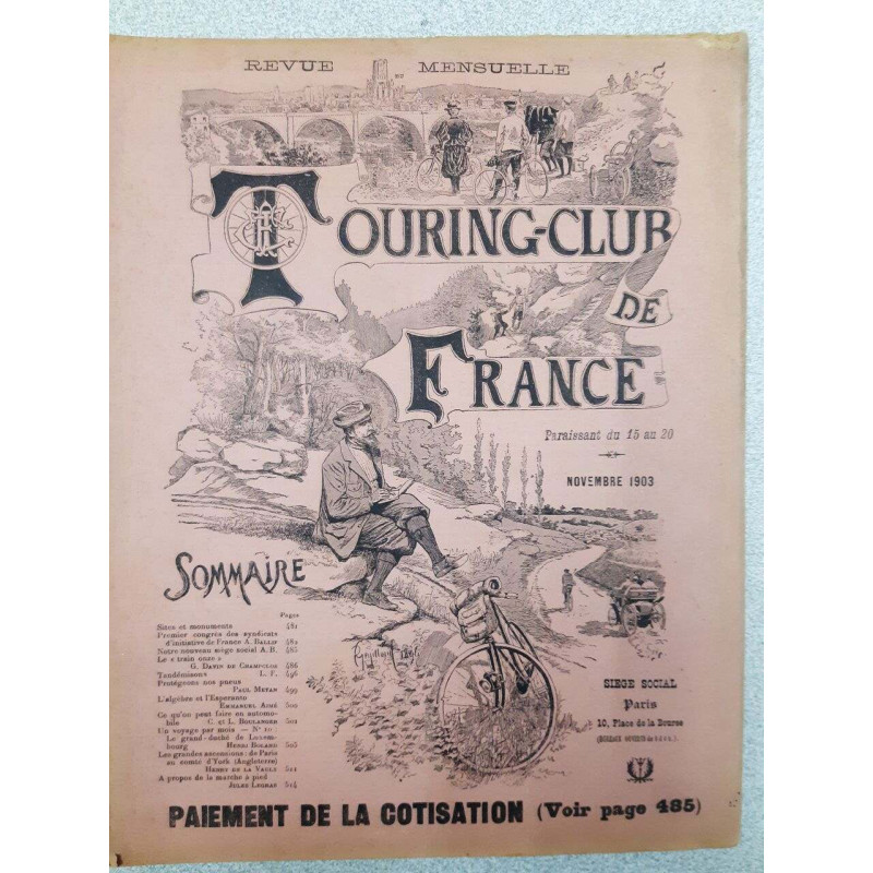 Revue Touring Club de France - novembre 1903