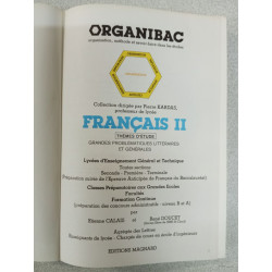 Organibac francais 2 thème d'étude