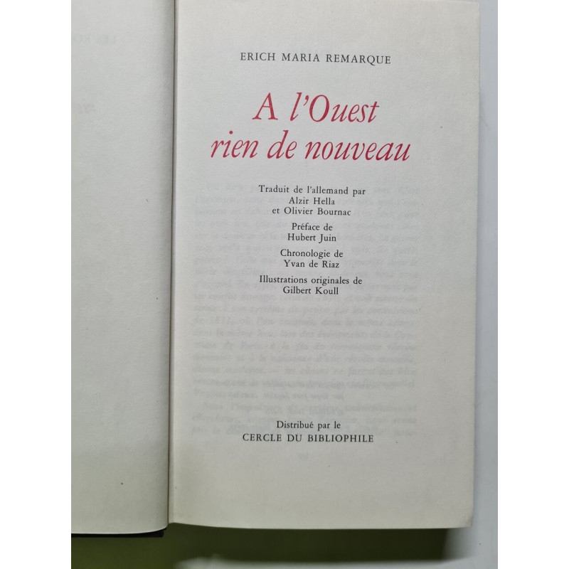 A l'Ouest rien de nouveau