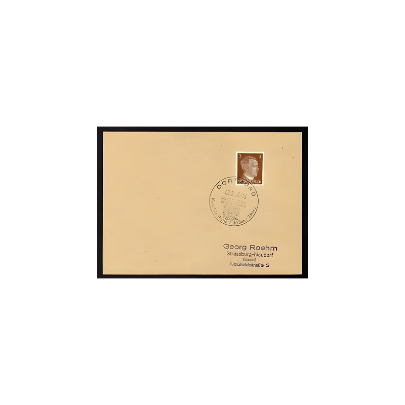 Allemagne n 706 Yv. cachet WW2 DORTMUND Timbre Allemand Hitler Mi...