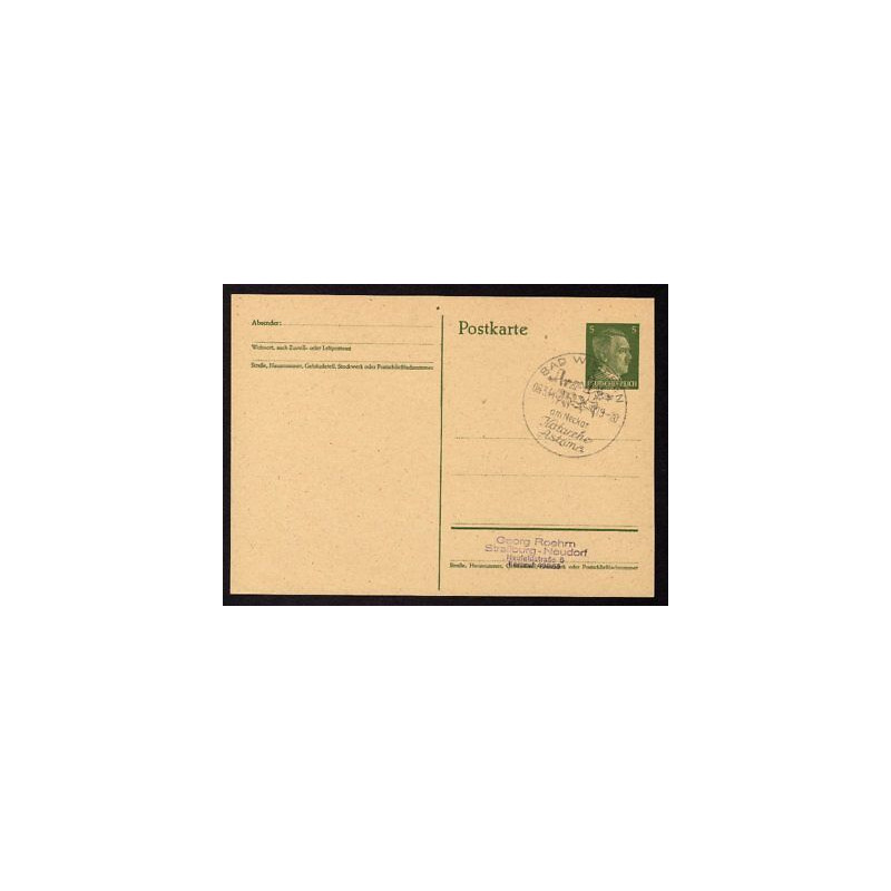 Ganzsache BAD WIMPFEN Cachet Spécial 080344 WW2