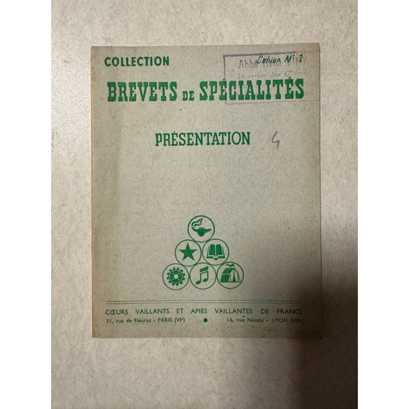 Brevets de spécialités présentation n°1
