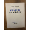 Ce que je crois