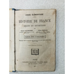 Cours Élémentaire Histoire De France Récits Et Entretiens