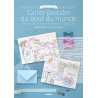 Cartes postales du bout du monde en broderie traditionnelle