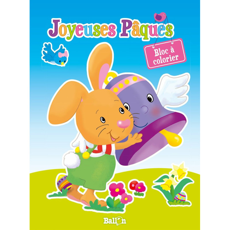 Joyeuses Pâques Bloc à colorier (Pâques 1)