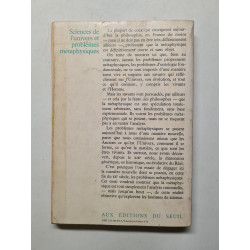 Sciences de l'univers et problèmes métaphysiques