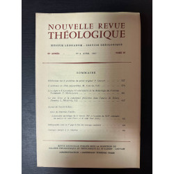 Nouvelle revue théologique 99e annee n°4 tome 89